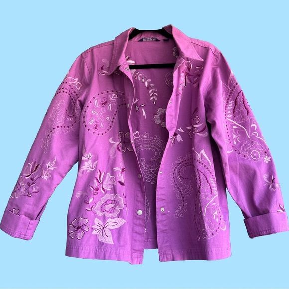 Susan Graver Jackets & Blazers - Susan Graver embroidered shacket